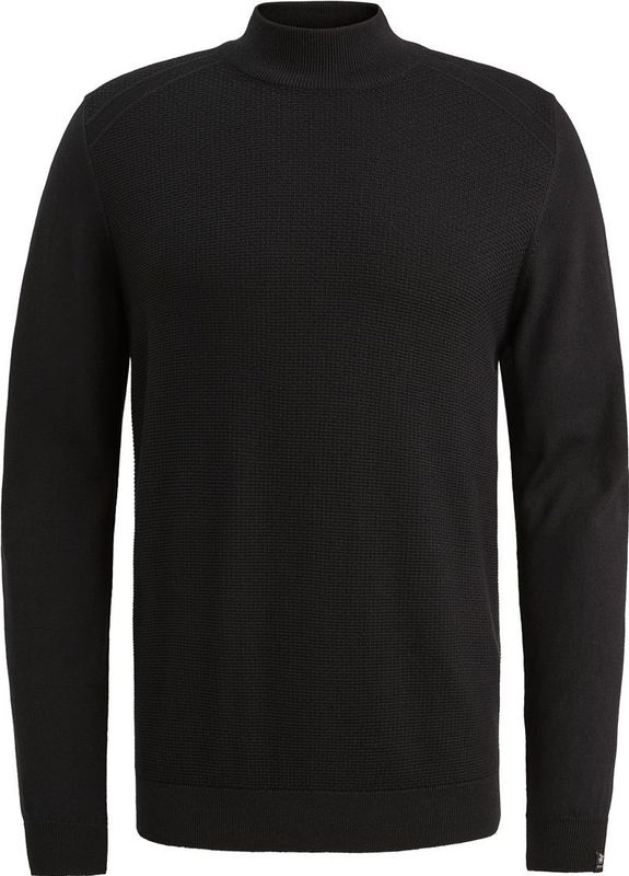 Vanguard - Trui Knitted Turtle - Zwart - Regular-fit - Biologisch Katoen en Modal