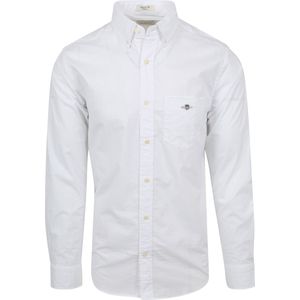 Gant Casual Overhemd Poplin Wit