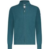 State Of Art Vest Zip Structuur Petrol Groen