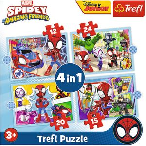 Spiderman 4-in-1 Puzzel - 5900511346114
