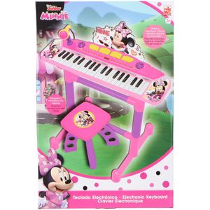 Minnie Mouse Elektronische Keyboard met Zitje - 8411865055371