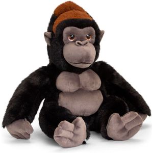 Pluche Knuffel Gorilla Aap/Apen van 30 cm - Dieren Knuffelbeesten Voor Kinderen Of Decoratie