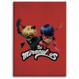 Miraculous Fleece deken Action - 100 x 140 cm - Rood