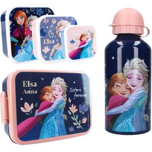 Frozen Lunchset; Fles, Lunchbox en 3-in-1 Snackbox - 4KO-COMBI-66