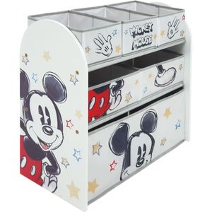 Arditex Opbergrek Mickey Mouse 62 X 30 Cm Hout Wit 7-delig