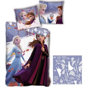 Disney Frozen Dekbedovertrek Nature - Eenpersoons - 140 x 200 cm - Polyester