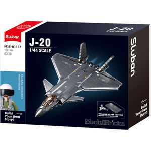Sluban J20SS Stealth Aircraft Metal Coating Version - 6938242960575