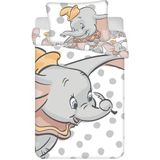 Disney Dumbo BABY Dekbedovertrek Dots - 100 x 135 cm - Katoen