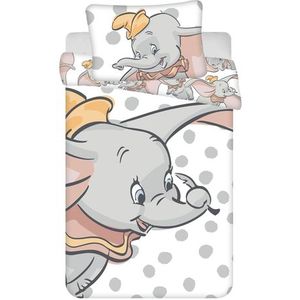 Disney Dumbo BABY Dekbedovertrek Dots - 100 x 135 cm - Katoen