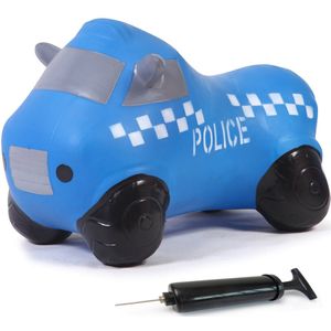 JAMARA Skippybal Politieauto met Pomp Blauw