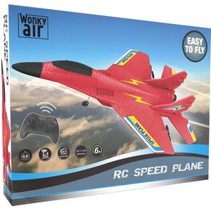 Wonky Monkey - Air - RC Speed Plane - Radiografisch - Bestuurbaar Vliegtuig - 100 Meter - Rood