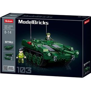 Sluban M38-B1010 - STRV103 Gevechtstank - Model Bricks - 692 Onderdelen - Bouwdoos