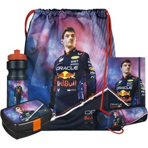 Red Bull Racing - Max Verstappen - 5-delige Lunchset - Gymtas, Drinkfles, Broodtrommel, Etui, Notitieboek
