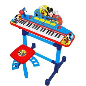 Mickey Mouse Elektronische Keyboard met Zitje - 8411865055678