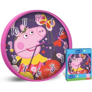 Nickelodeon Wandklok Peppa Pig Meisjes 25 Cm Roze/Paars