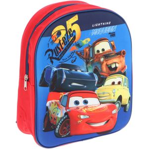 Cars - 3D Rugzak - Rood - Lichtgewicht - Officieel Gelicenseerd