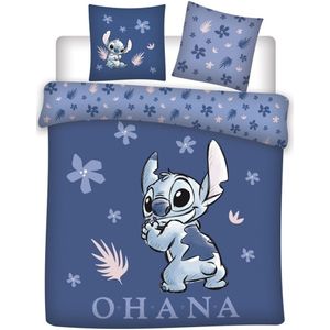 Disney Lilo & Stitch Dekbedovertrek Blue Love - Lits Jumeaux - 240 x 220 cm - Katoen