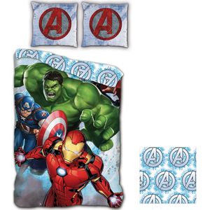 Marvel Avengers Dekbedovertrek Team - Eenpersoons - 140 X 200 cm - Multi