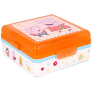 Peppa Pig Brooddoos met meerdere compartimenten - 8412497412938