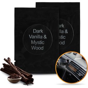 R2B Autoparfum Navulling - Donkere Vanille & Mystiek Hout - 2 stuks