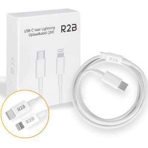 R2B USB-C naar Lightning Kabel - 2 Meter - Extra stevige USB-C kabels