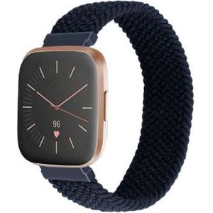 Fitbit Versa Nylon Gevlochten Solo Band - Houtskool - XS