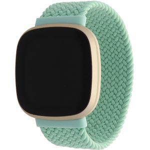 Fitbit Versa 3 / Sense Nylon Gevlochten Solo Band - Pistache - XL