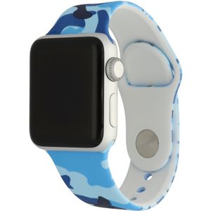 Apple Watch Print Sport Band - Camouflage Blauw - 38, 40 & 41mm