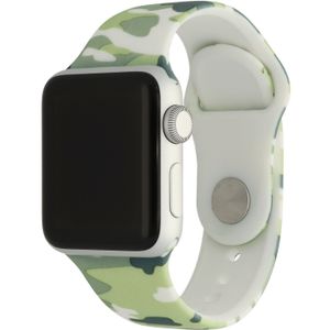 Apple Watch Print Sport Band - Camouflage Groen - 38, 40 & 41mm