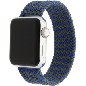 Apple Watch Nylon Gevlochten Solo Band - Blauw Groen Mix - 38, 40 & 41mm - L
