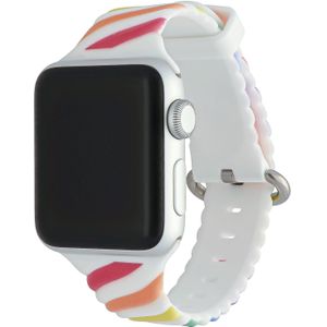 Apple Watch Swirl Sport Band - Kleurrijk Wit - 38, 40 & 41mm
