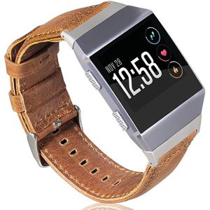 Fitbit Ionic Genuine Leren Band - Lichtbruin