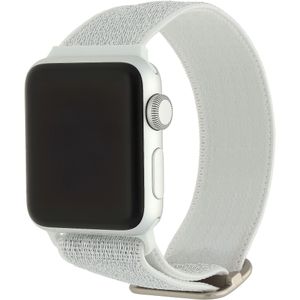 Apple Watch Nylon Geweven Solo Band - Glitter Wit - 42, 44, 45 & 49mm