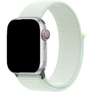 Apple Watch Nylon Geweven Sport Band  - Zacht Mintgroen - 42, 44, 45 & 49mm