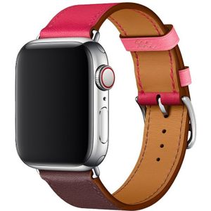 Apple Watch Leren Band - Roze Paars - 42, 44, 45 & 49mm
