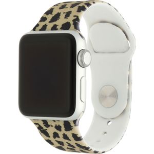 Apple Watch Print Sport Band - Luipaard Bruin - 38, 40 & 41mm