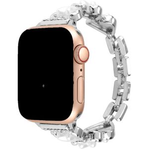 Apple Watch Hart Stalen Schakel Band - Demi Zilver - 38, 40 & 41mm