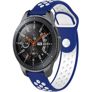 Samsung Galaxy Watch Dubbel Sport Band - Blauw Wit - 22mm