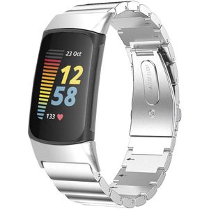 Fitbit Charge 5 Stalen Schakel Band - Zilver