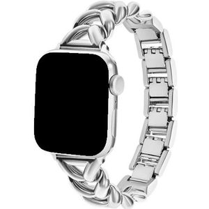 Apple Watch Hart Stalen Schakel Band - Lisa Zilver - 38, 40 & 41mm
