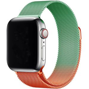 Apple Watch Milanese Band - Groen Oranje - 42, 44, 45 & 49mm