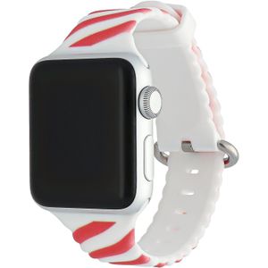 Apple Watch Swirl Sport Band - Wit Rood - 42, 44, 45 & 49mm