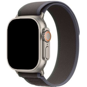Apple Watch Nylon Trail Band - Blauw Zwart - 42, 44, 45 & 49mm