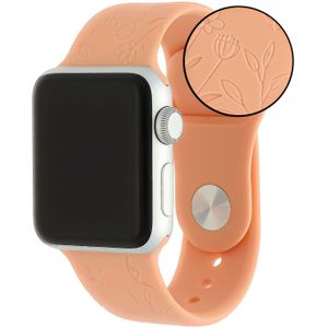 Apple Watch Print Sport Band - Bloemen Oranje - 38, 40 & 41mm