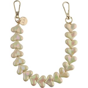 Telefoonkoord Heart - shiny beige - goud
