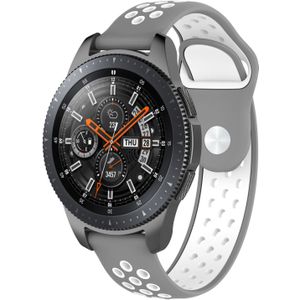 Samsung Galaxy Watch Dubbel Sport Band - Grijs Wit - 22mm