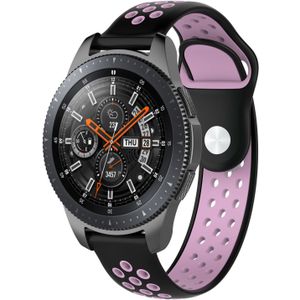 Samsung Galaxy Watch Dubbel Sport Band - Zwart Roze - 22mm