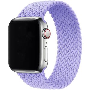 Apple Watch Nylon Gevlochten Solo Band - Lavendel - 42, 44, 45 & 49mm - M