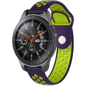 Samsung Galaxy Watch Dubbel Sport Band - Paars Groen - 22mm
