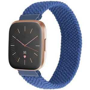 Fitbit Versa Nylon Gevlochten Solo Band - Atlantische Blauw - XS